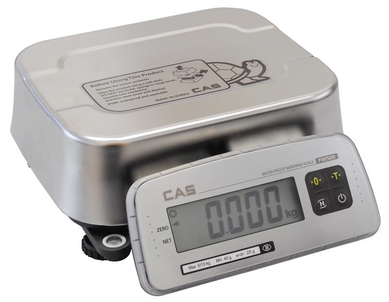 CAS FW-500 15kg kuchyňská voděodolná váha digitální