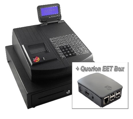 Quorion QMP 2044 2XRS/USB/LA/LCK Registrační pokladna černá + EET box