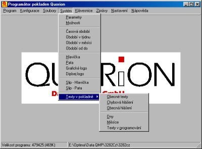 QProg pro konfiguraci QMP-Quorion včetně dotykové pokladny