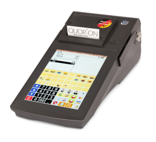 Quorion Qtouch 8 Black 2xRS, tiskárna 57mm, Lan. Registrační restaurační pokladna-POS systém